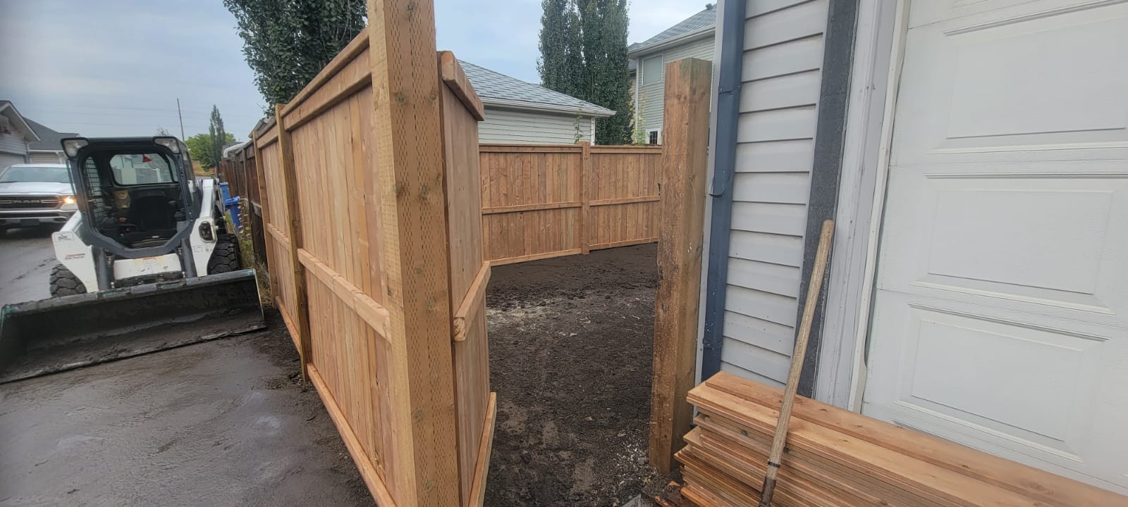 Wood fence
